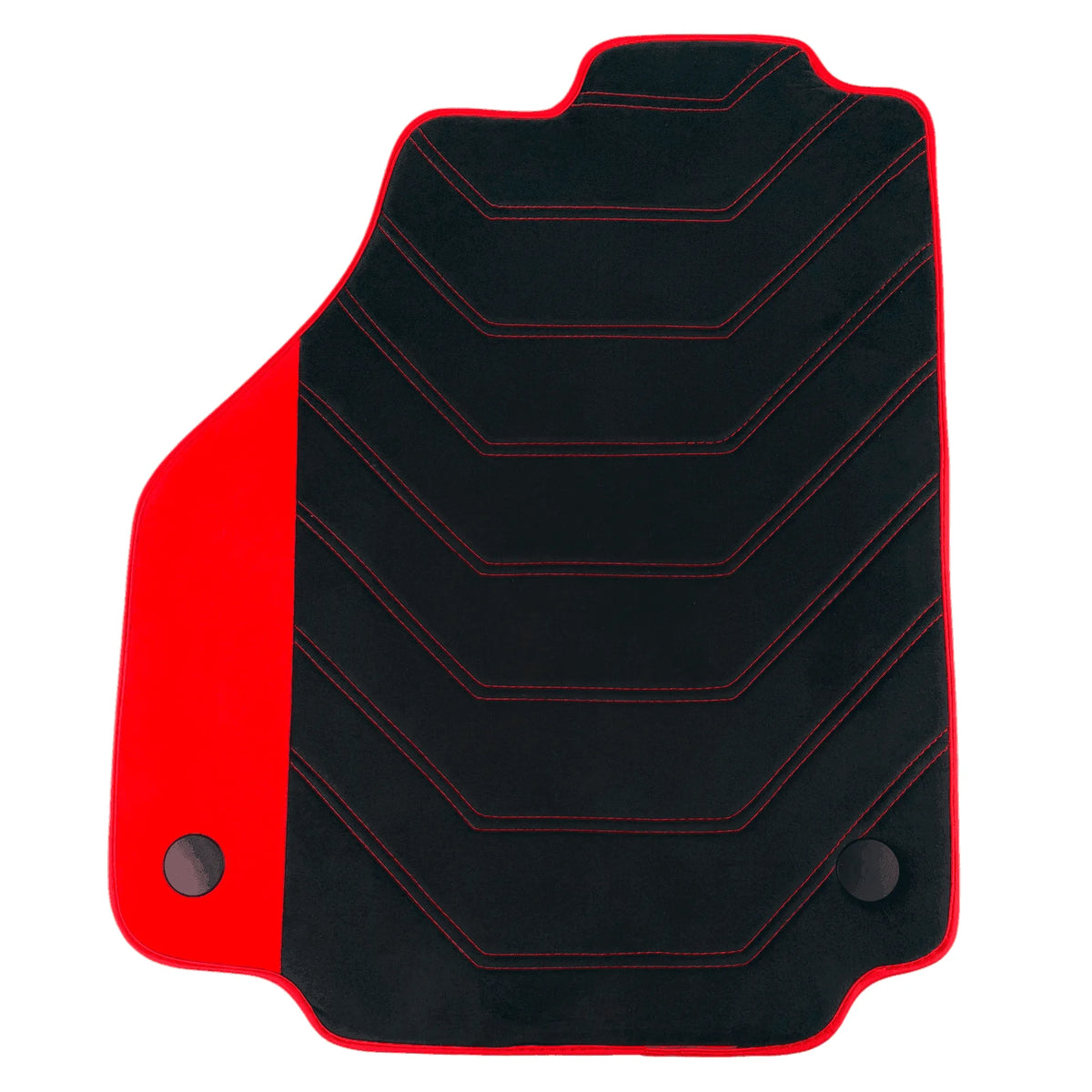 Black Alcantara Floor Mats for Ferrari 458 Spider (2012-2015) with Red Alcantara Accents