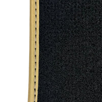 Black Alcantara Floor Mats for Ferrari F430 (2004-2009) - Red Sewing - AutoWin