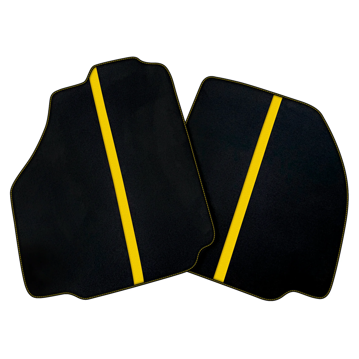 Black Car Floor Mats with Leather Line for Ferrari 488 GTB (2016-2022) | Various Colors