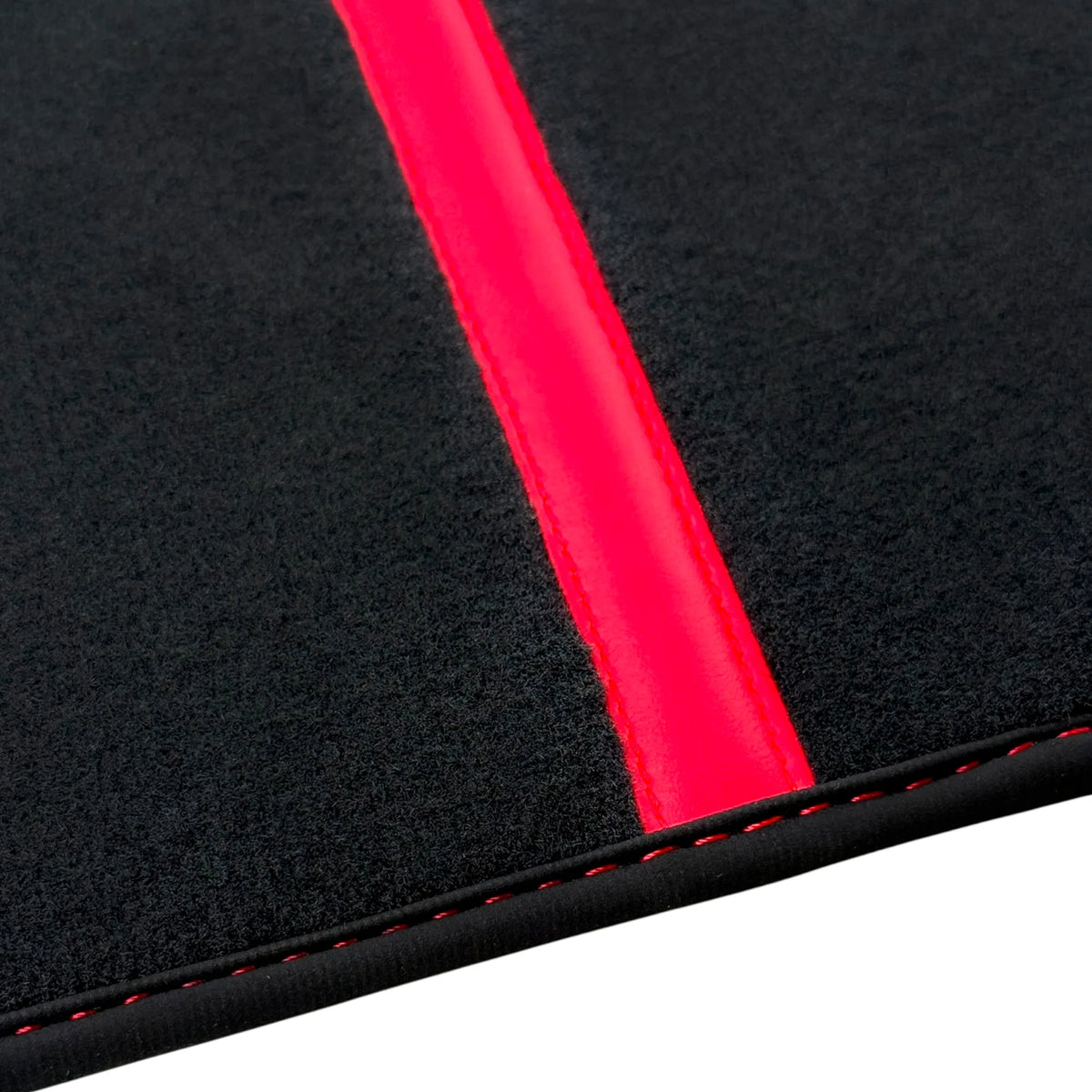 Black Car Floor Mats with Leather Line for Ferrari 488 Spider (2016-2022) | Various Colors
