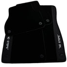 Black Floor Mats for A4 - B9 Avant (2019-2023) | "NO STEPS" Fluorescent Logo - AutoWin