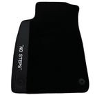 Black Floor Mats for A4 - B9 Avant (2019-2023) | "NO STEPS" Fluorescent Logo - AutoWin