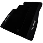 Black Floor Mats for A4 - B9 Avant (2019-2023) | "NO STEPS" Fluorescent Logo - AutoWin