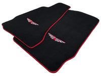 Black Floor Mats For Aston Martin DB9 (2004-2016) Red Trim - AutoWin