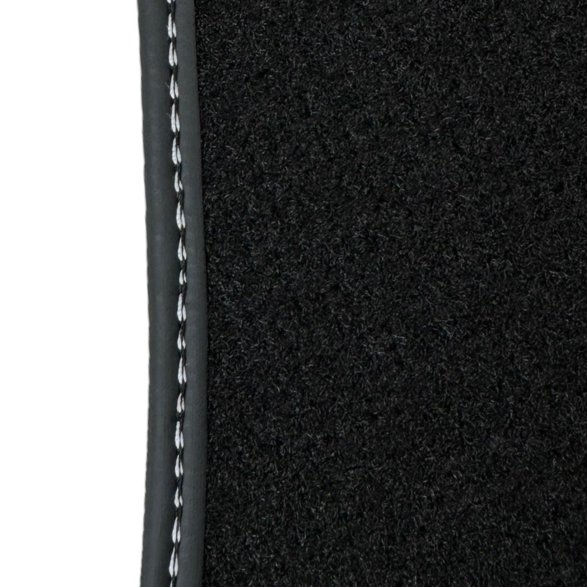 Black Floor Mats for Aston Martin DB9 (2004-2016) with Leather - AutoWin