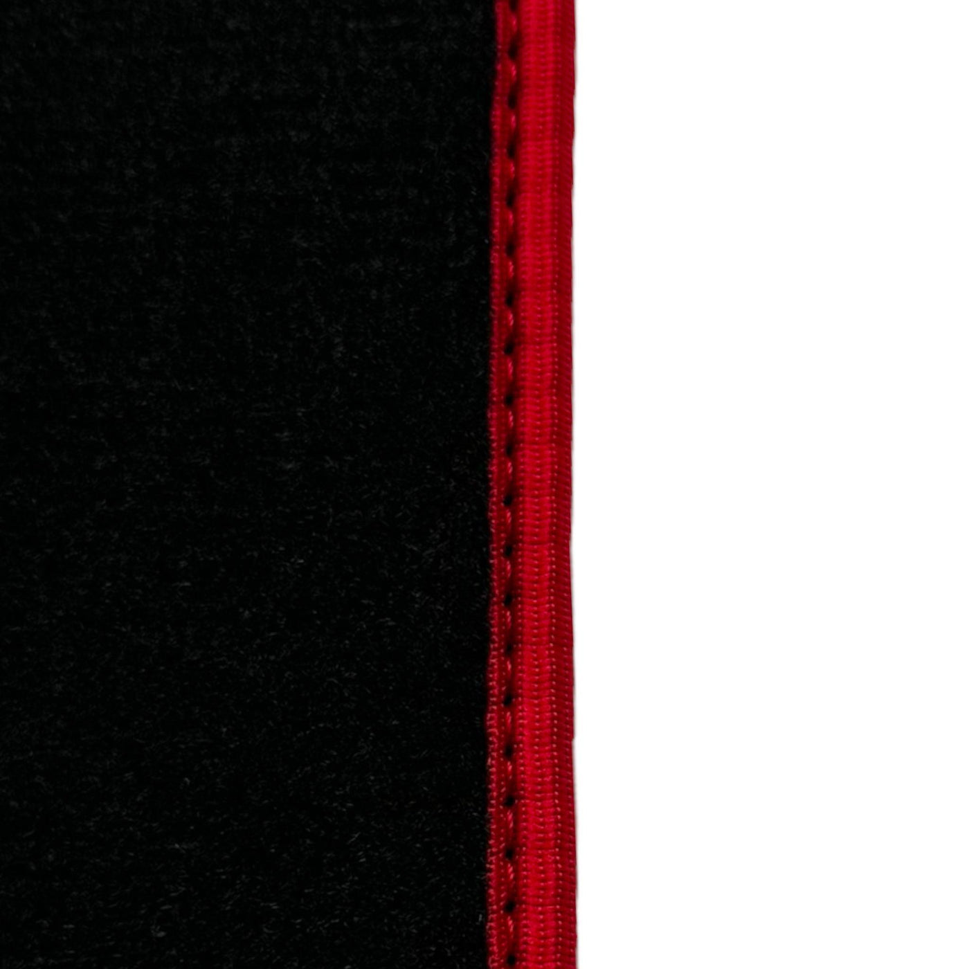 Black Floor Mats For Audi A6 - C8 Sedan (2018-2023) ER56 Design with Red Trim - AutoWin