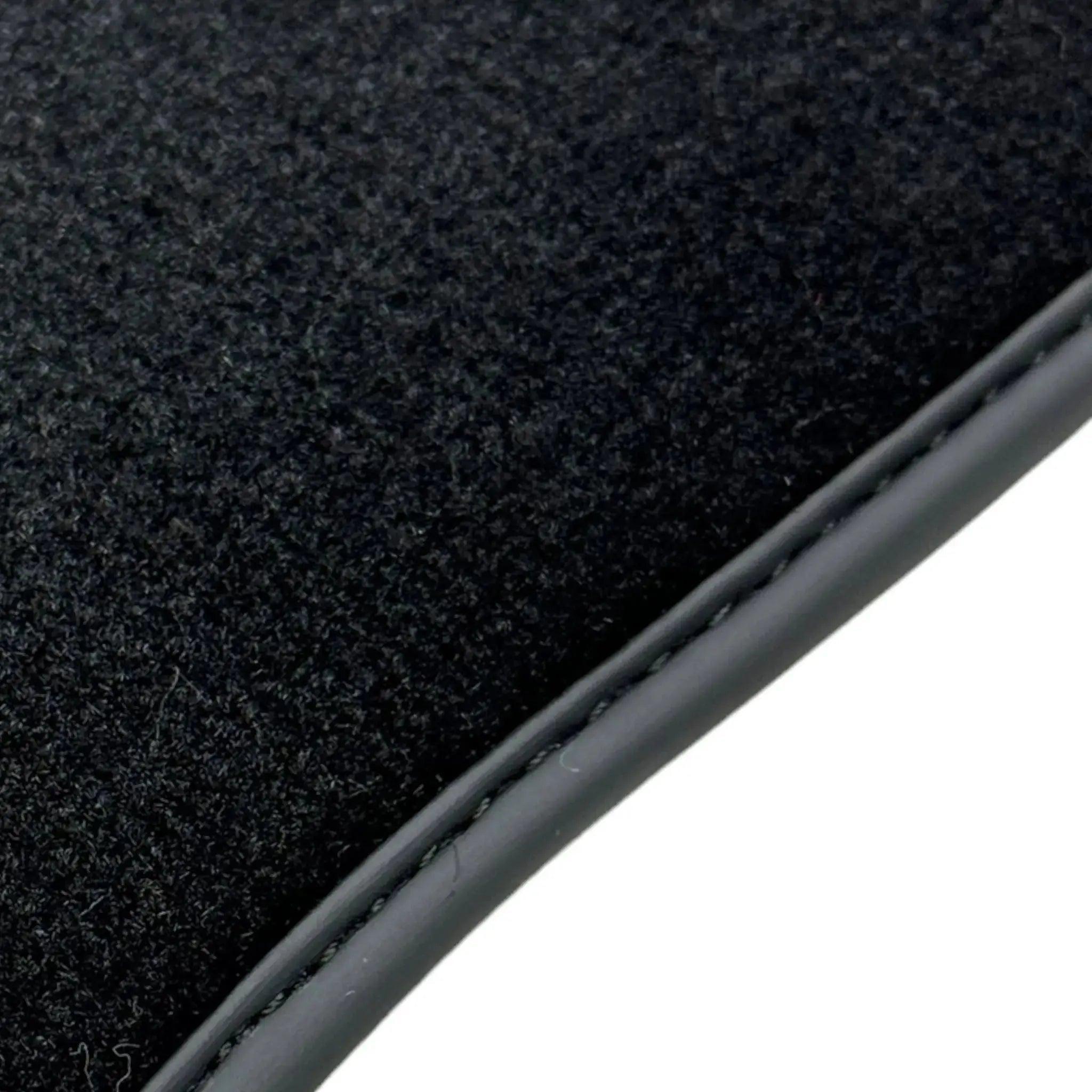 Black Floor Mats for Audi Q8 e-tron (2023-2025) with Dark Brown Leather | ER56 Design - AutoWin