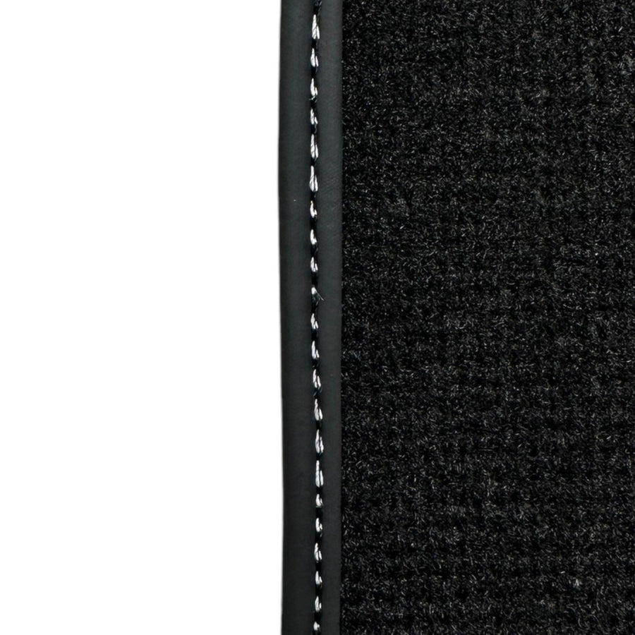 Black Floor Mats for Audi TT MK2 Coupe (2006-2014) with Leather - AutoWin