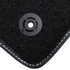 Black Floor Mats for Audi TT MK2 Coupe (2006-2014) with Leather - AutoWin
