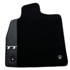 Black Floor Mats for Audi TT MK2 Coupe (2006-2014) with Leather - AutoWin