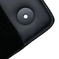 Black Floor Mats for Audi TT MK3 Coupe (2014-2019) with Leather - AutoWin