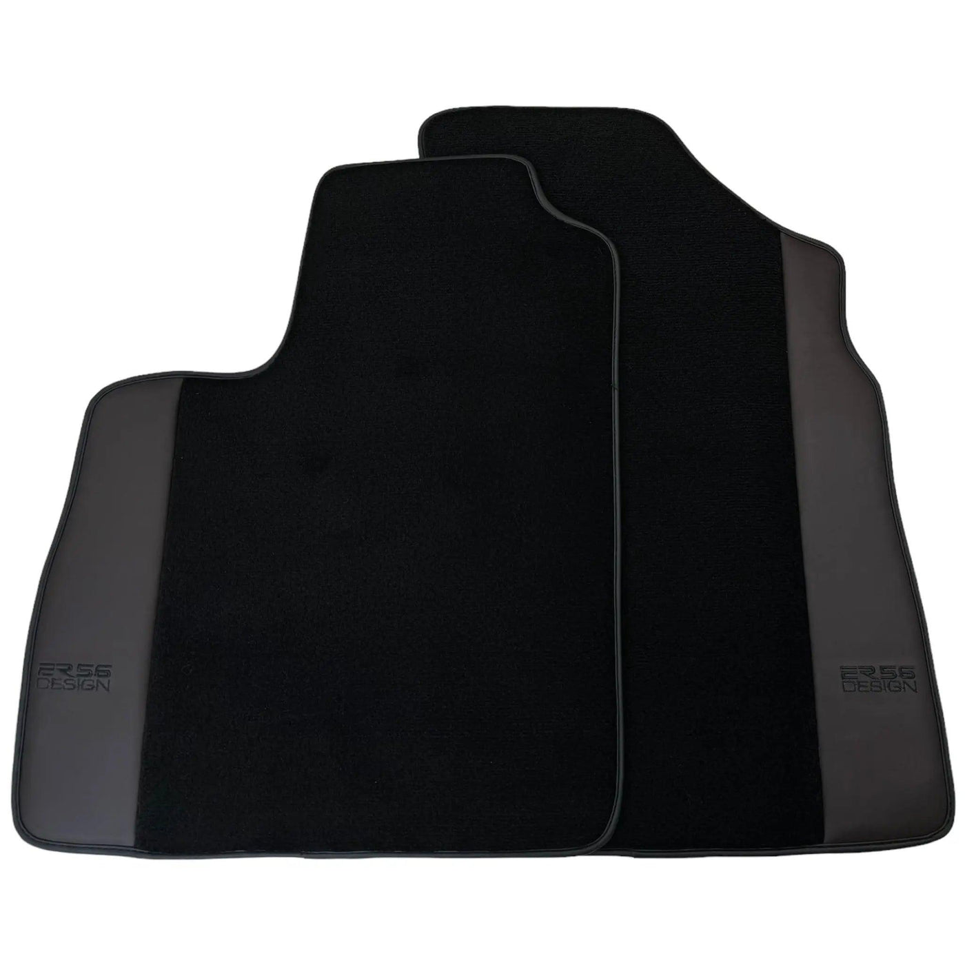 Black Floor Mats for Bentley Continental GT (2003–2011) with Dark Brown Leather | ER56 Design - AutoWin