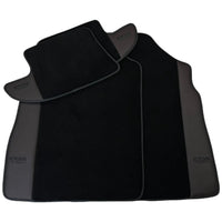 Black Floor Mats for Bentley Continental GT (2003–2011) with Dark Brown Leather | ER56 Design - AutoWin