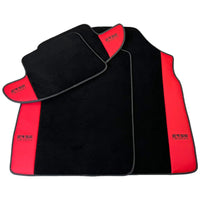 Black Floor Mats for Bentley Continental GT (2011–2018) with Red Leather | ER56 Design - AutoWin