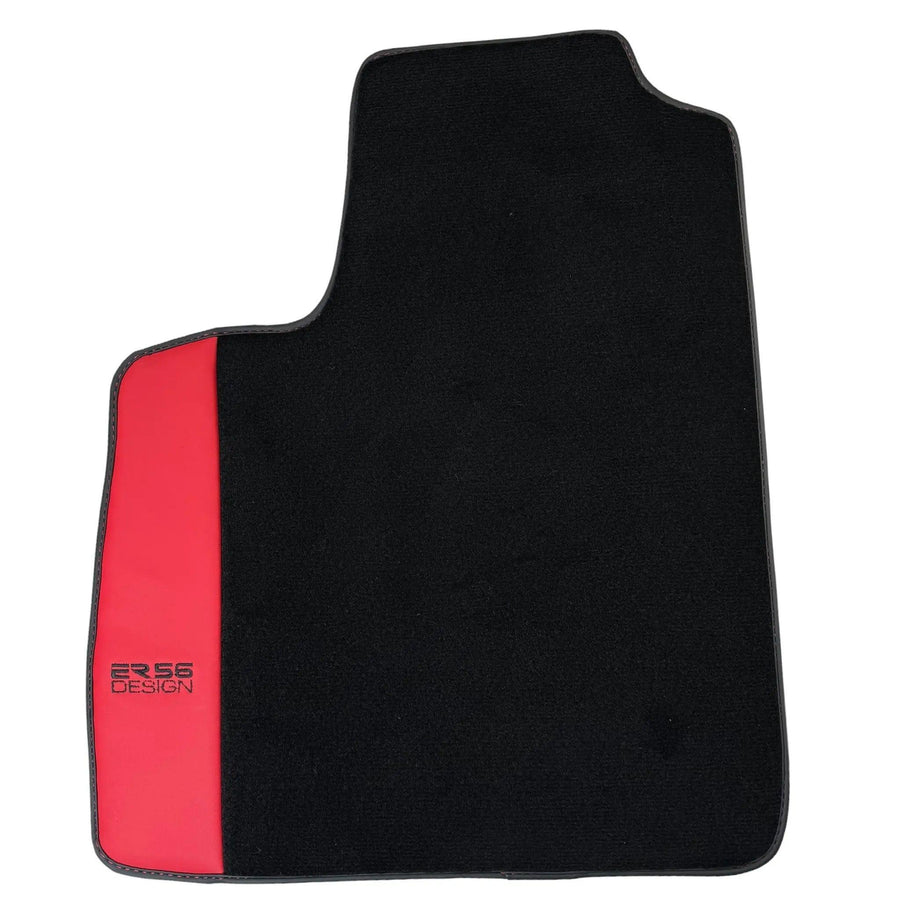 Black Floor Mats for Bentley Continental GT (2011–2018) with Red Leather | ER56 Design - AutoWin
