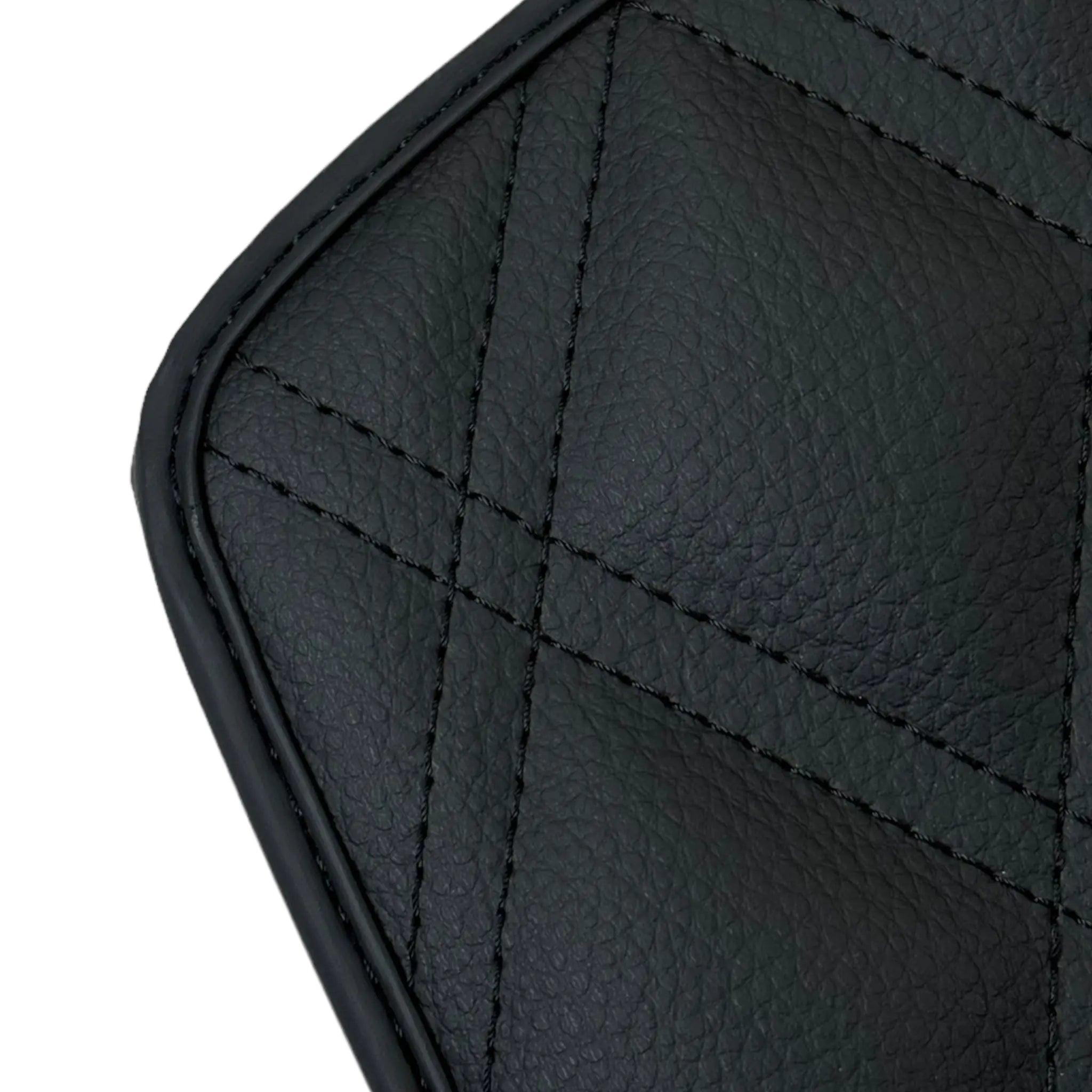 Black Floor Mats for Bentley Continental GT (2018–2023) with Leather | ER56 Design - AutoWin
