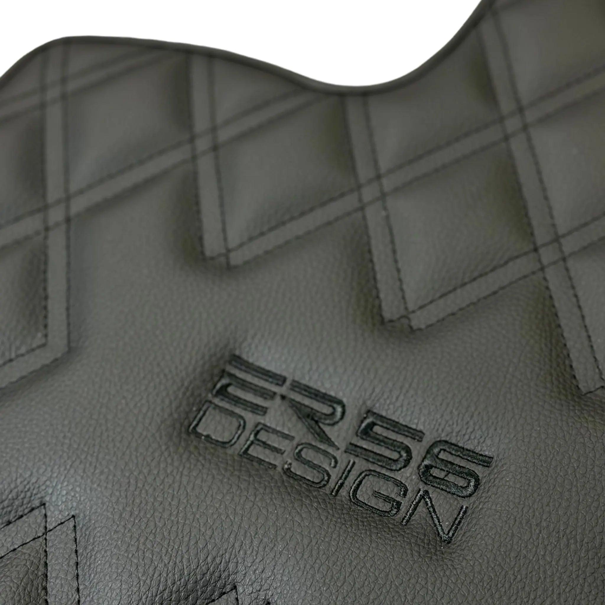 Black Floor Mats for Bentley Continental GT (2018–2023) with Leather | ER56 Design - AutoWin