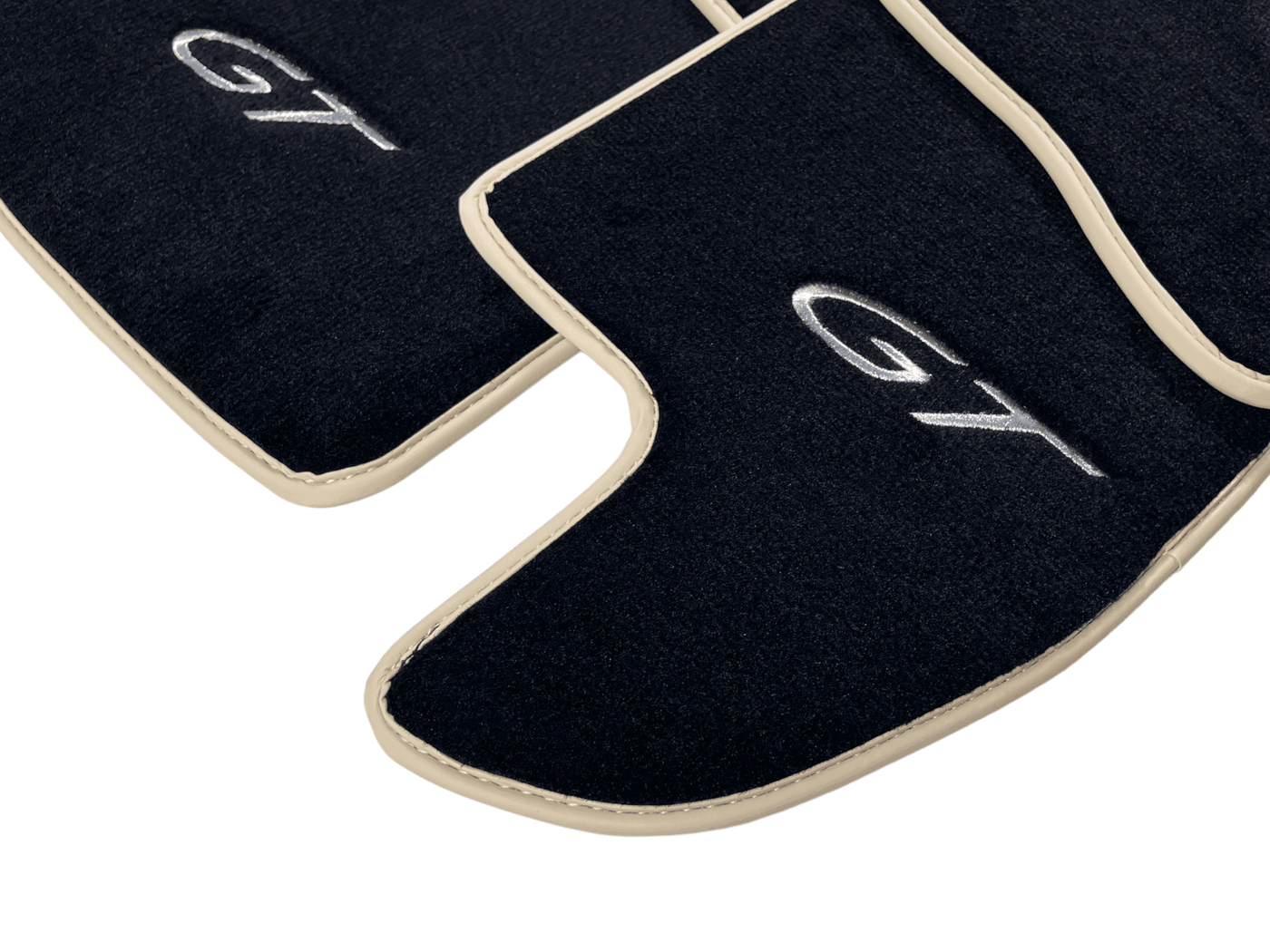 Black Floor Mats For Bentley Continental GTC (2006–2011) With Beige Trim - AutoWin