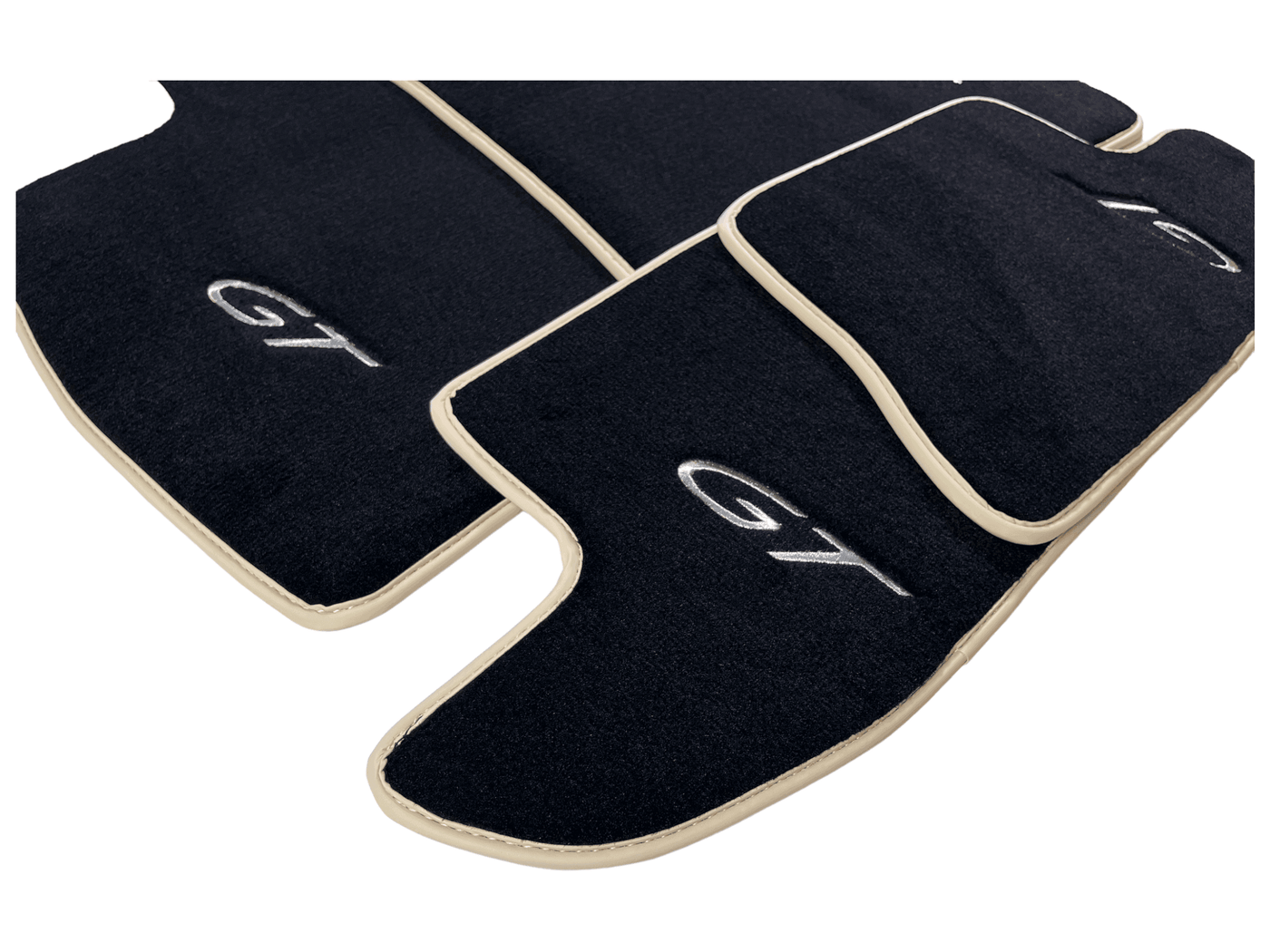 Black Floor Mats For Bentley Continental GTC (2006–2011) With Beige Trim - AutoWin
