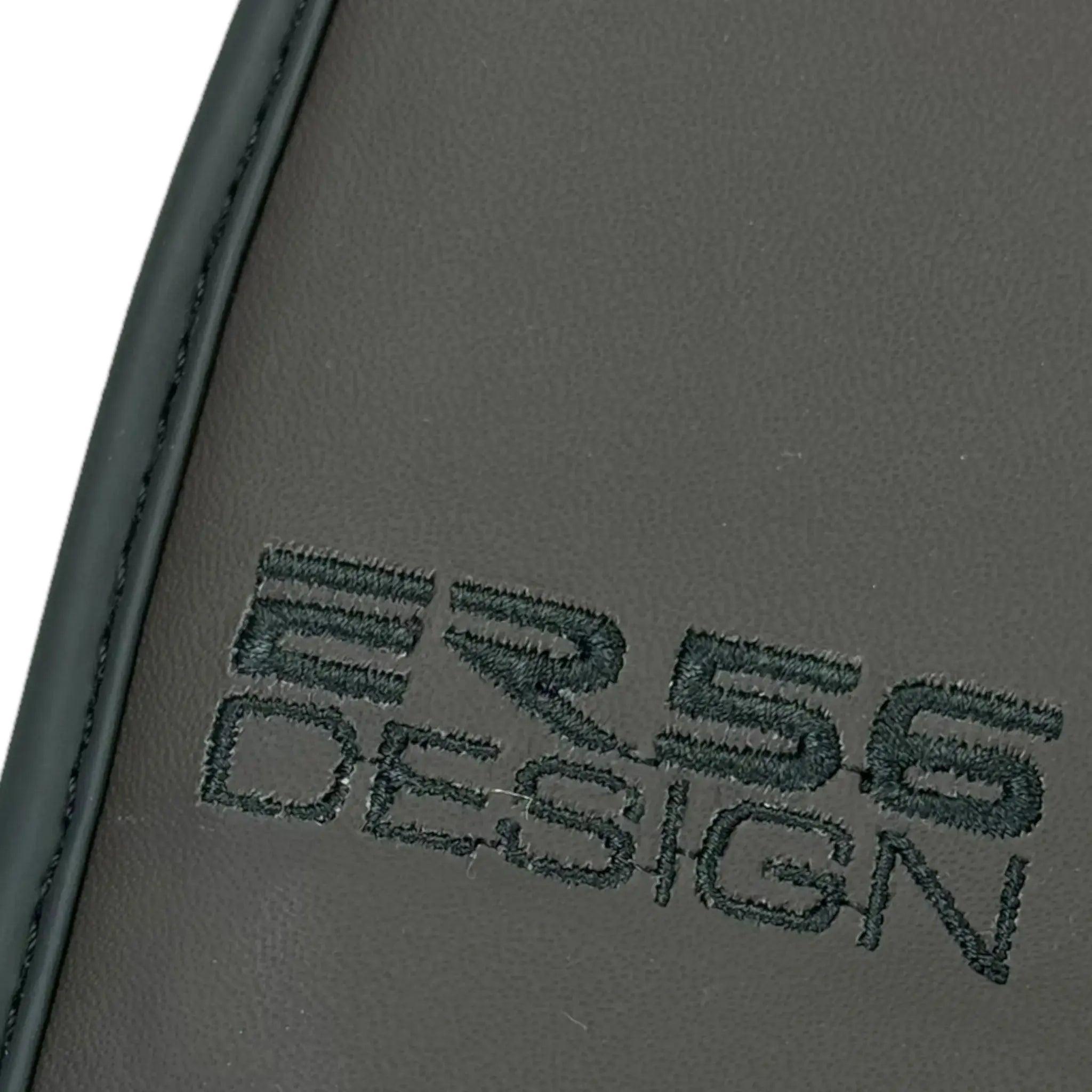 Black Floor Mats for Bentley Continental GTC (2006–2011) with Dark Brown Leather | ER56 Design - AutoWin