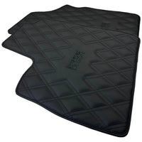 Black Floor Mats for Bentley Continental GTC (2006–2011) with Leather | ER56 Design - AutoWin