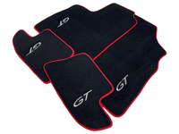 Black Floor Mats For Bentley Continental GTC (2006–2011) With Red Trim - AutoWin