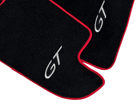 Black Floor Mats For Bentley Continental GTC (2011-2018) With Red Trim - AutoWin