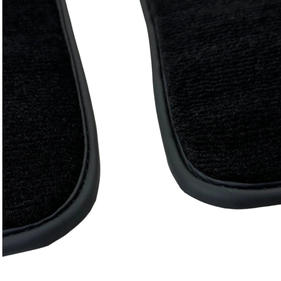 Black Floor Mats for Bentley Continental GTC (2018–2023) with Dark Brown Leather | ER56 Design - AutoWin