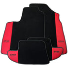 Black Floor Mats for Bentley Continental GTC (2018–2023) with Red Leather | ER56 Design - AutoWin