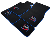 Black Floor Mats For BMW Gran Tourer F46 (2015-2022) 5 Seats ER56 Design Limited Edition Blue Trim - AutoWin