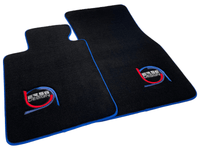 Black Floor Mats For BMW U06 (2022-2026) ER56 Design Limited Edition Blue Trim - AutoWin