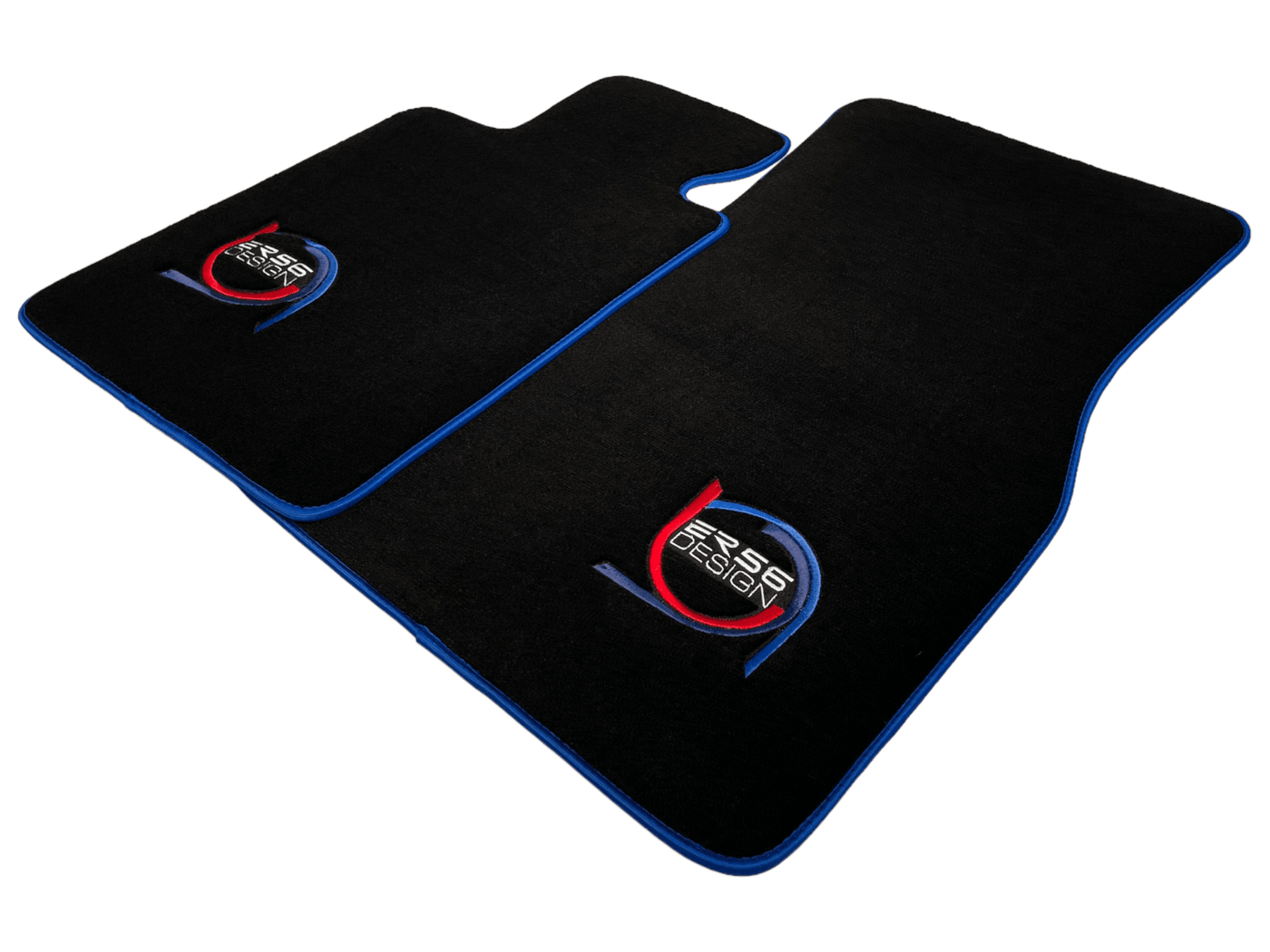 Black Floor Mats For BMW U06 (2022-2026) ER56 Design Limited Edition Blue Trim - AutoWin