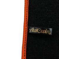Black Floor Mats For BMW G60 (2023-2026) Sedan | Orange Trim - AutoWin