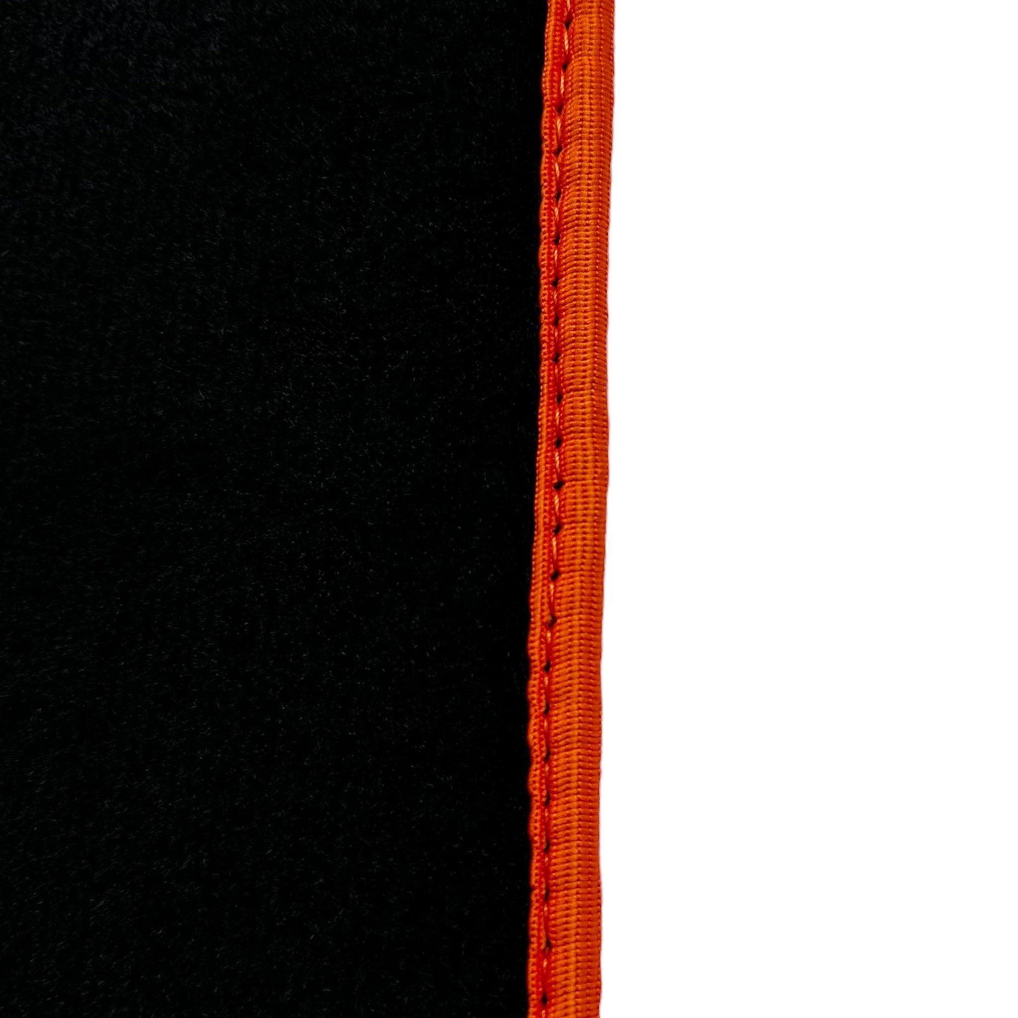 Black Floor Mats For BMW 5 Series G30 | Orange Trim - AutoWin