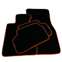 Black Floor Mats For BMW U06 (2022-2026) | Orange Trim - AutoWin