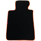 Black Floor Mats For BMW 5 Series G30 | Orange Trim - AutoWin