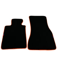 Black Floor Mats For BMW G60 (2023-2026) Sedan | Orange Trim - AutoWin