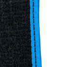 Black Floor Mats For BMW 5 Series G30 | Sky Blue Trim - AutoWin