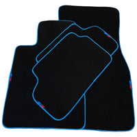 Black Floor Mats For BMW M3 G81 Touring (2022-2026) | Sky Blue Trim - AutoWin