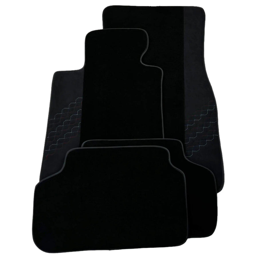 Black Floor Mats for BMW 2 Series M3 G81 Touring (2022-2026) with Alcantara Leather - AutoWin