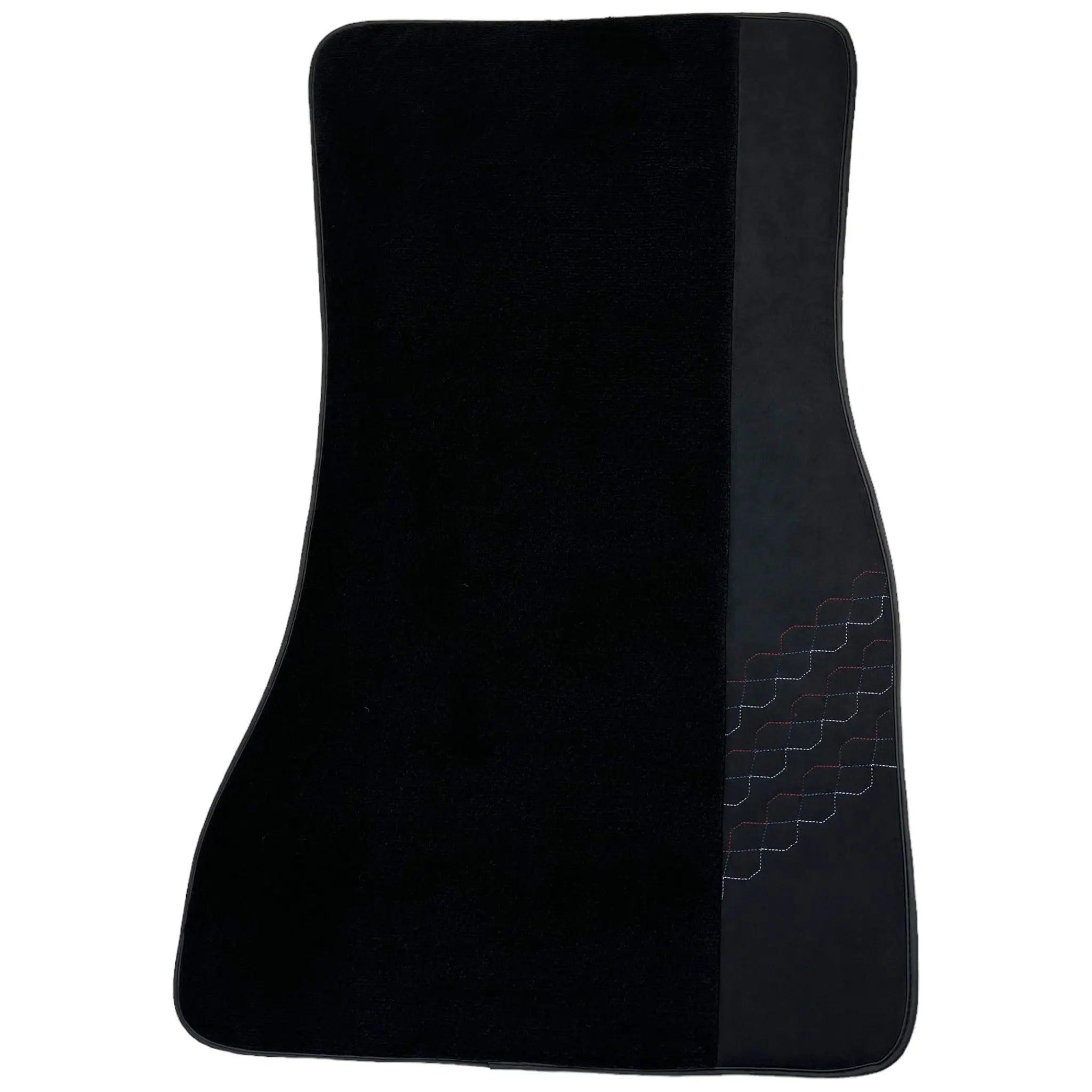 Black Floor Mats for BMW 5 Series G30 Sedan (2016-2023) with Alcantara Leather - AutoWin