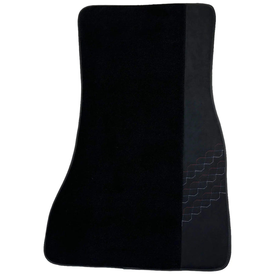 Black Floor Mats for BMW 2 Series Gran Tourer F46 (2015-2022) 7 Seats with Alcantara Leather - AutoWin