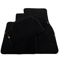Black Floor Mats For BMW Gran Tourer F46 (2015-2022) 7 Seats with German Flag - AutoWin