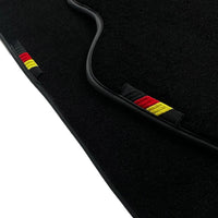 Black Floor Mats For BMW Gran Tourer F46 (2015-2022) 7 Seats with German Flag - AutoWin