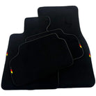 Black Floor Mats For BMW 5 Series G30 with German Flag - AutoWin