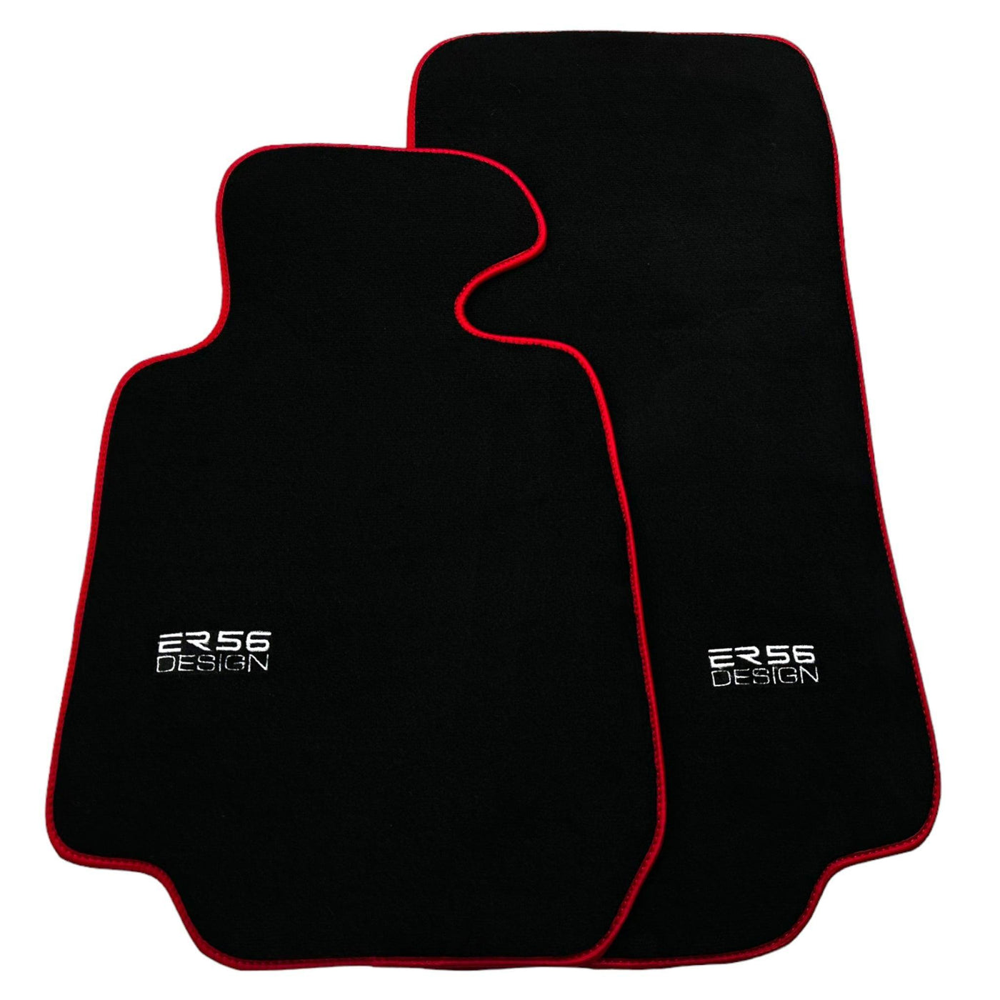 Black Floor Mats For BMW 8 Series E31 2-door Coupe (1989-1999) ER56 Design with Red Trim - AutoWin