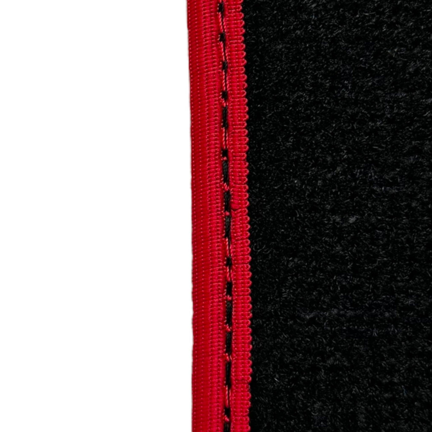 Black Floor Mats For BMW 8 Series E31 2-door Coupe (1989-1999) ER56 Design with Red Trim - AutoWin