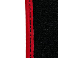 Black Floor Mats For BMW 8 Series E31 2-door Coupe (1989-1999) ER56 Design with Red Trim - AutoWin