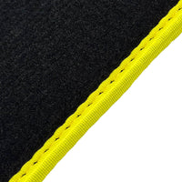 Black Floor Mats For BMW 2 Series | Yellow Trim - AutoWin