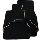 Black Floor Mats for BMW G30 with German Flag | Beige Trim - AutoWin